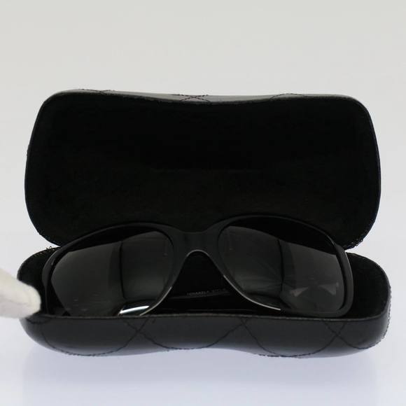 CHANEL Ribbon Sunglasses Plastic Black White CC Auth 53404 - Picture 16 of 16